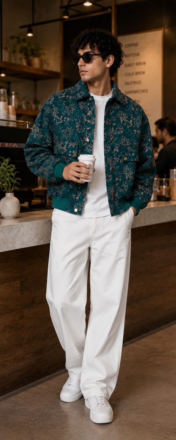 Printed Bomber Jacket